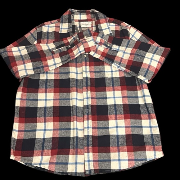 Men’s Goodfellow Flannel Plaid Button Shirt - Picture 3 of 17